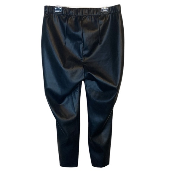A Beautiful Soul Black Faux Leather High Rise Pants, Size L/XL - Picture 3 of 8